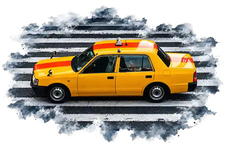 Taxi travel service illustration