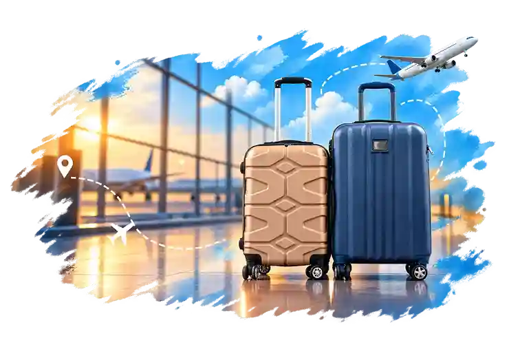 Luggage storage travel service illustration