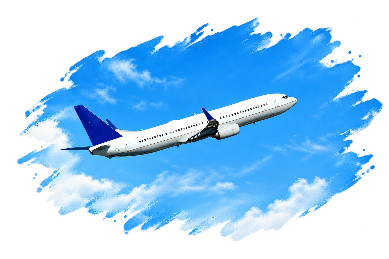 Flights travel service illustration