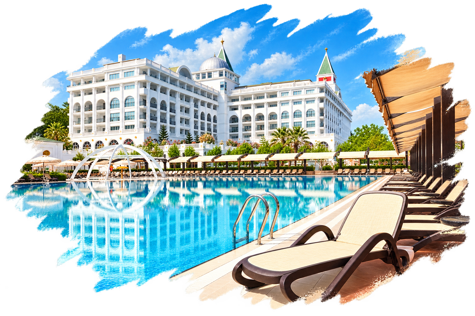 Hotels travel service illustration